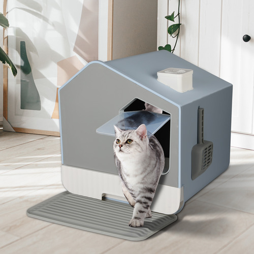 Kannon Cat Litter House with Scoop & Mat