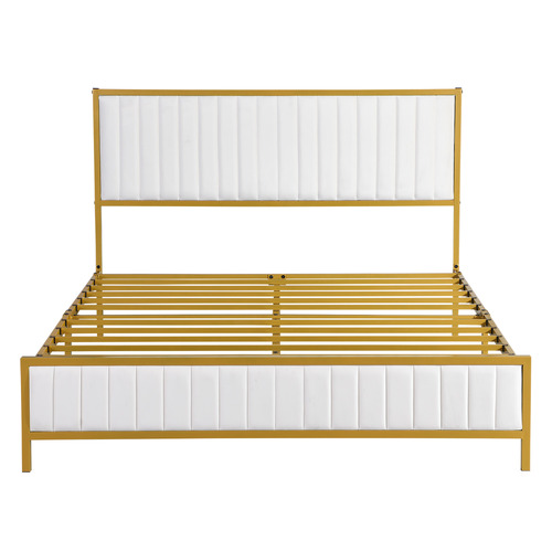 Juniper Faux Leather Platform Bed