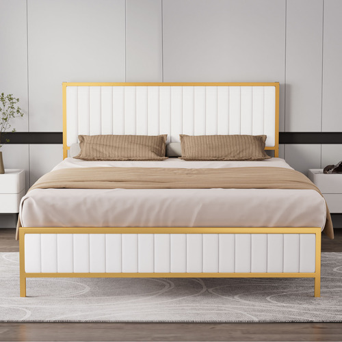 Juniper Faux Leather Platform Bed