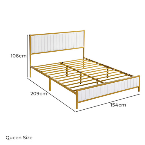 Juniper Faux Leather Platform Bed