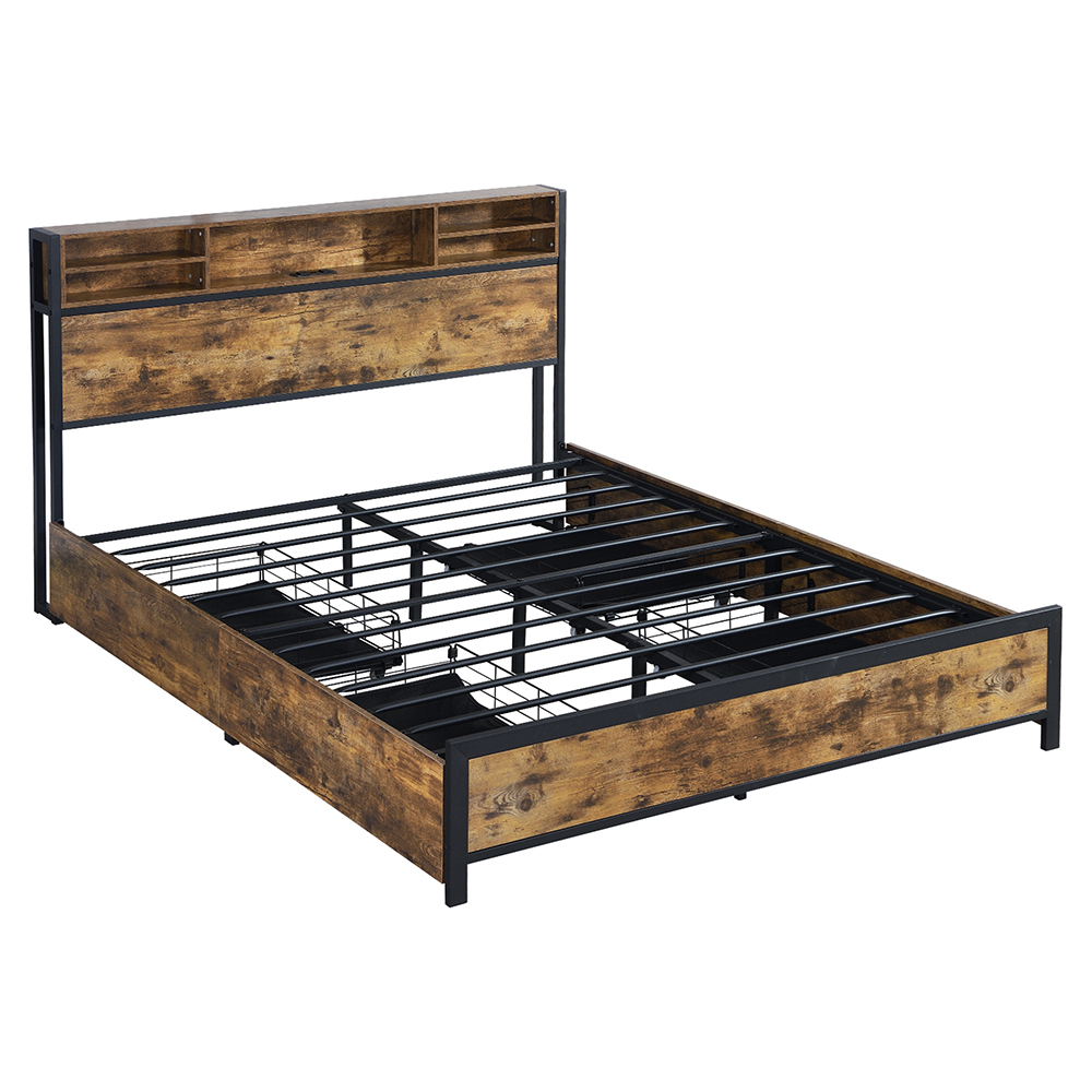 Newburgh Platform Bed with LED & Charging Station