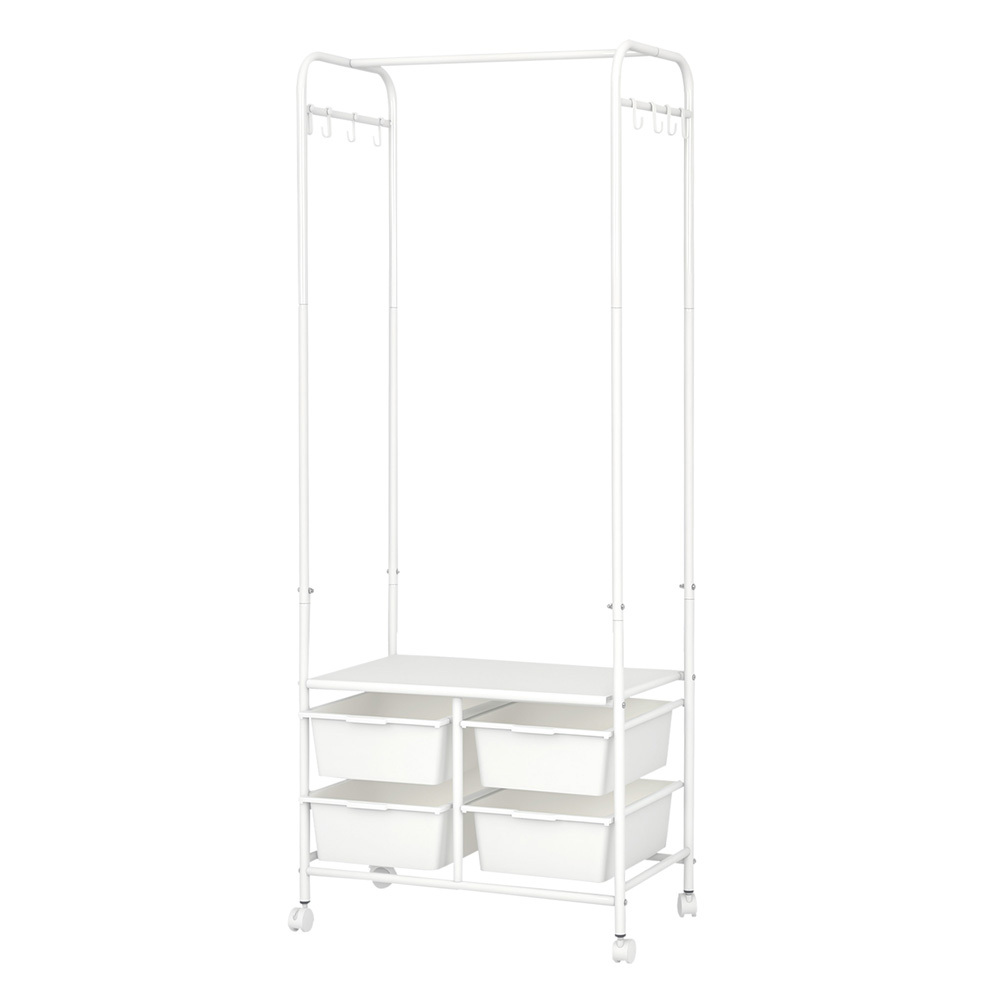 White Drevan Clothing Rack