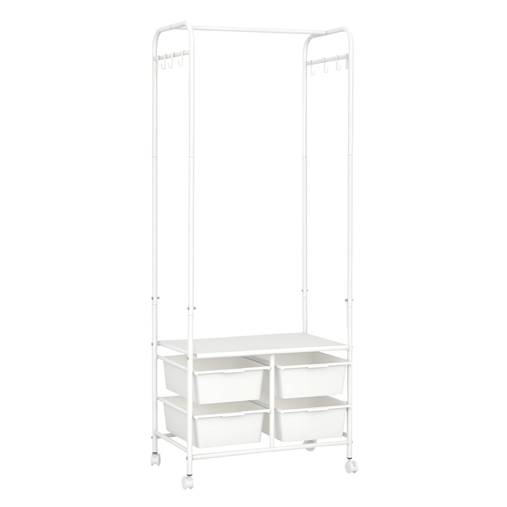 White Drevan Clothing Rack