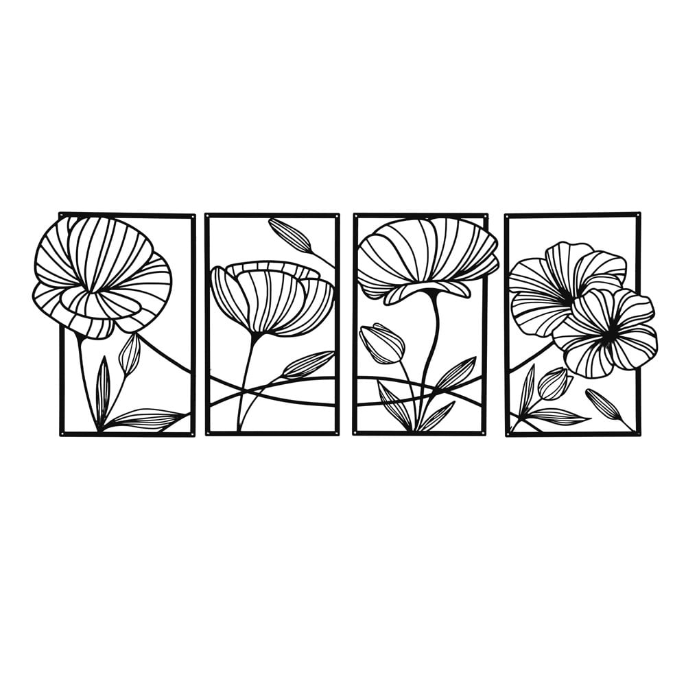 4 Piece Wynric Lotus Flower Wall Accent Set