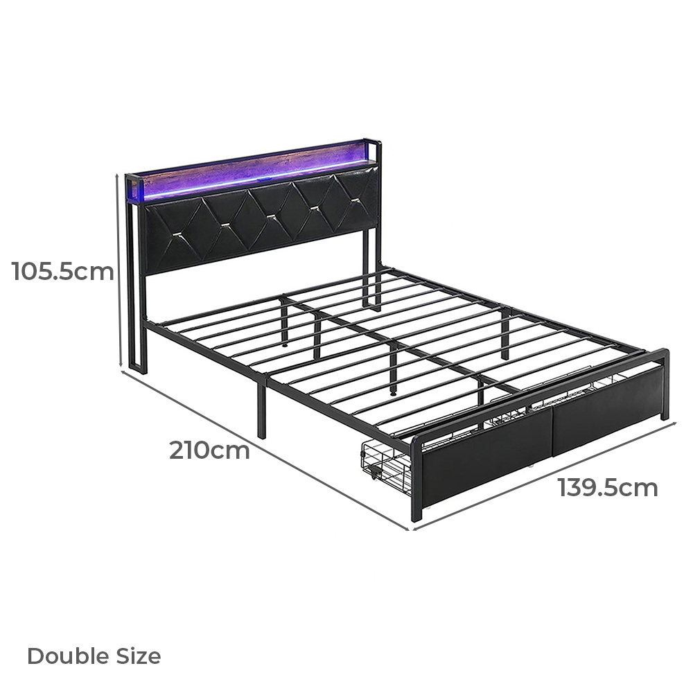 Goode 2 Drawer Bed Frame