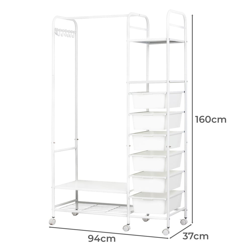 Drevan 3 Shelf Clothing Rack
