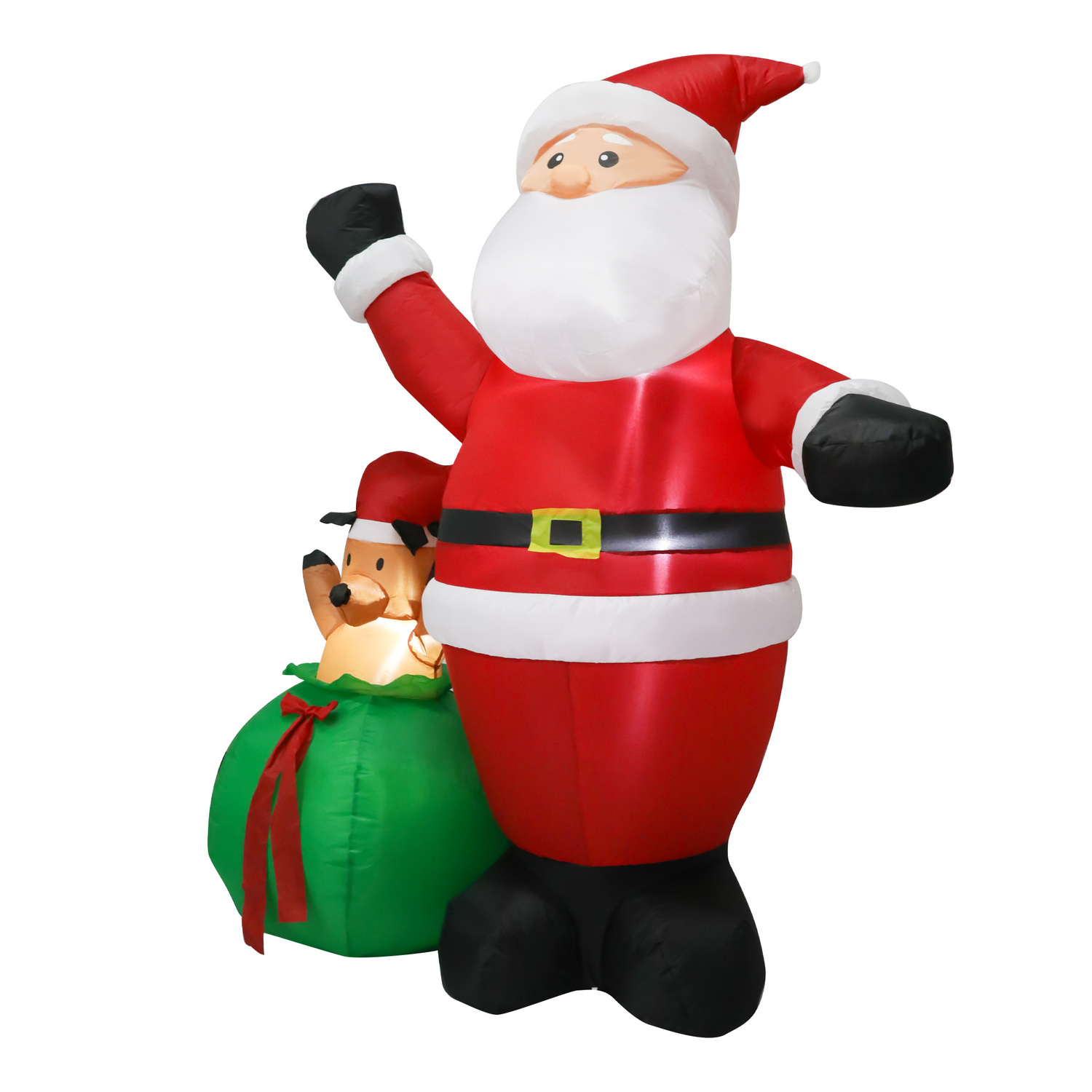 Dasher Santa & Kangaroo LED Inflatable Christmas Decoration