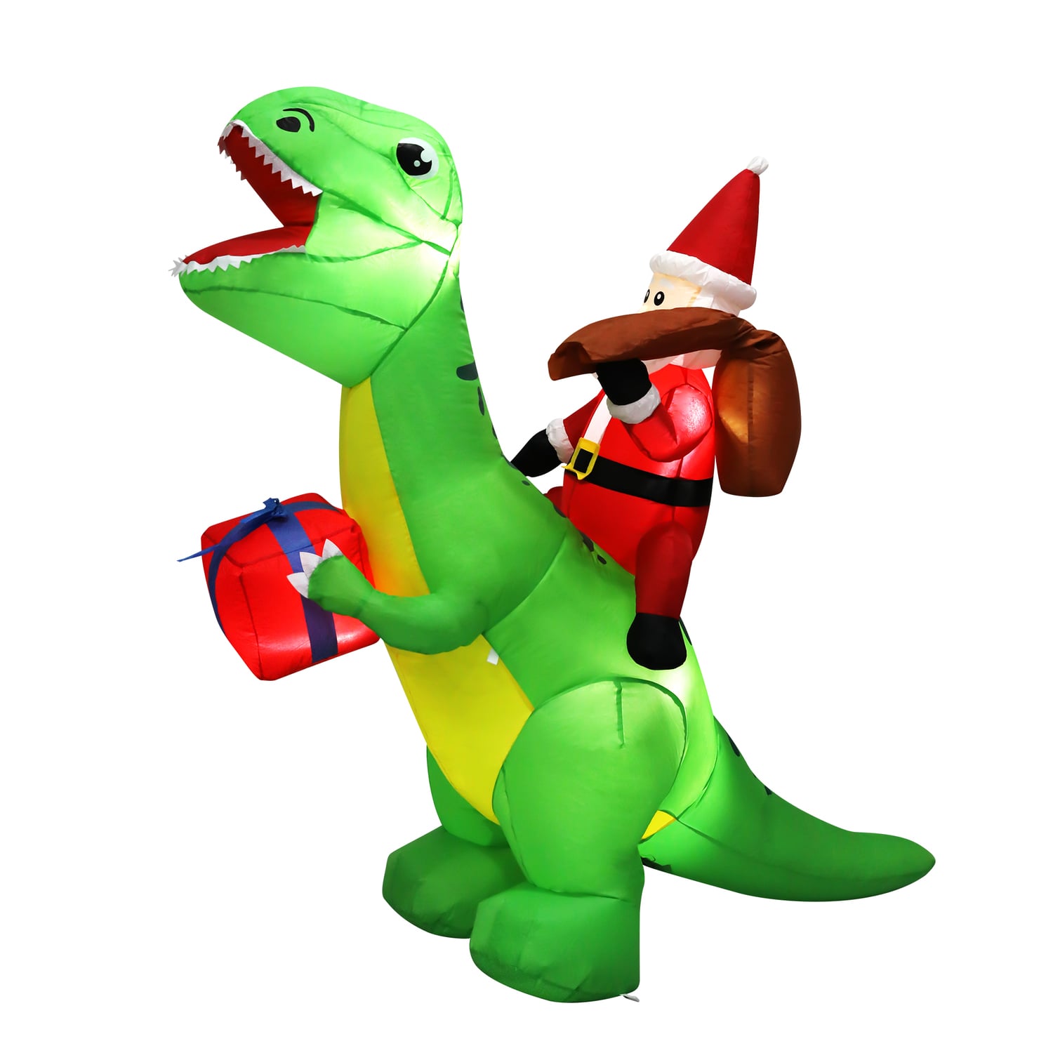 Dasher Dinosaur LED Inflatable Christmas Decoration