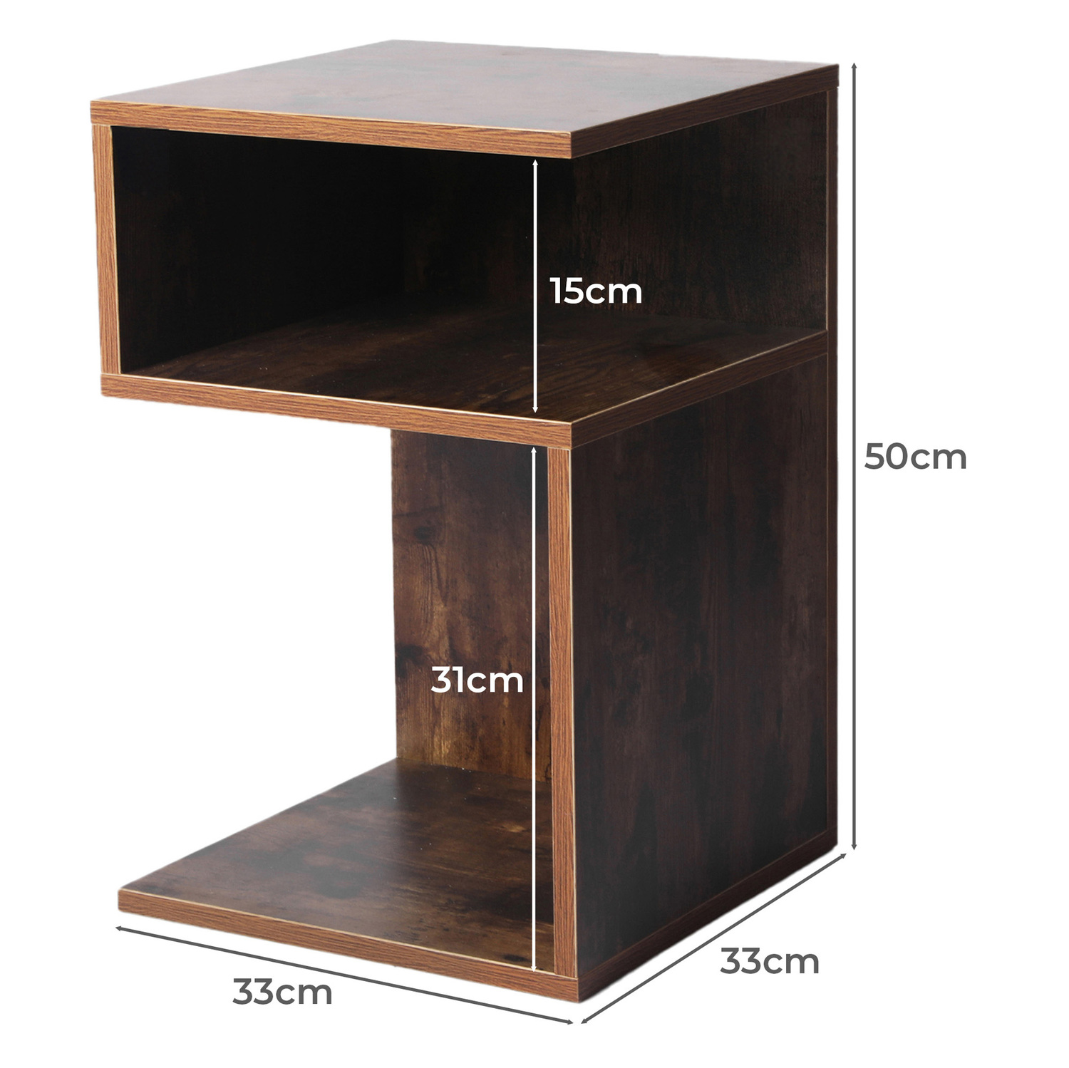 Darcy S-Shaped Bedside Table