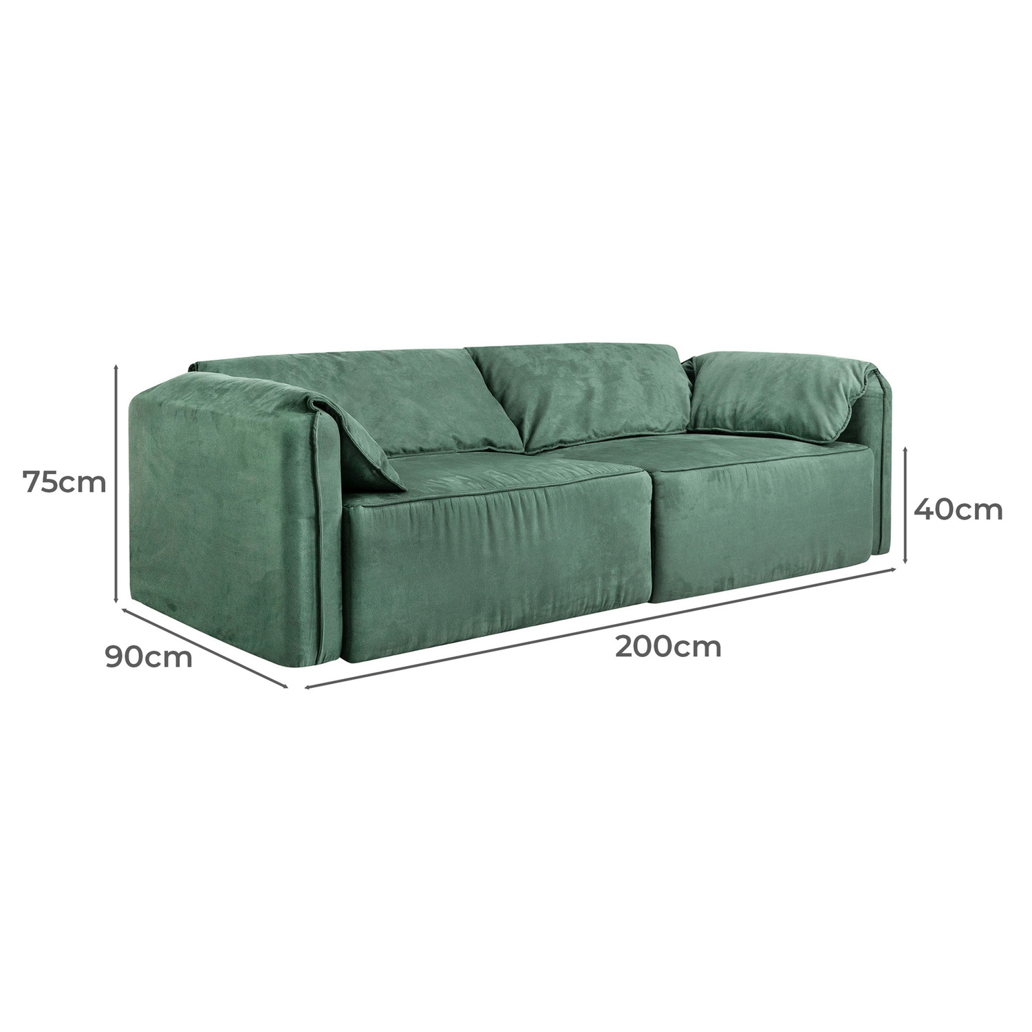 Lerdal 3 Seater Faux Leather Sofa