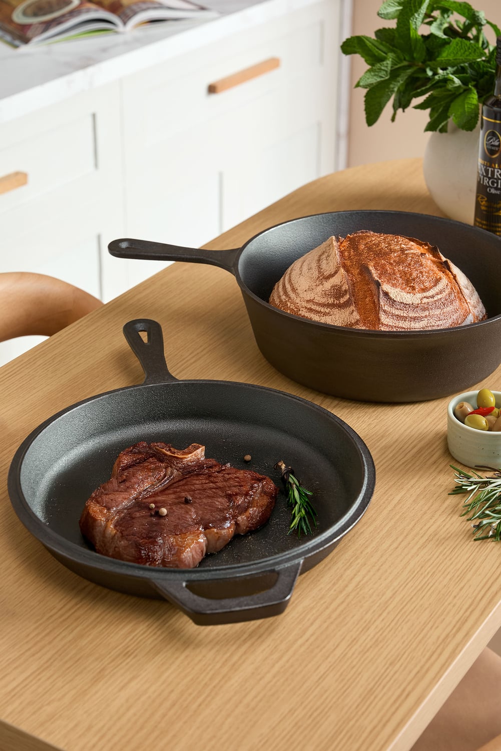 2 Piece Avondale Cast Iron Dutch Oven Skillet Combo Set