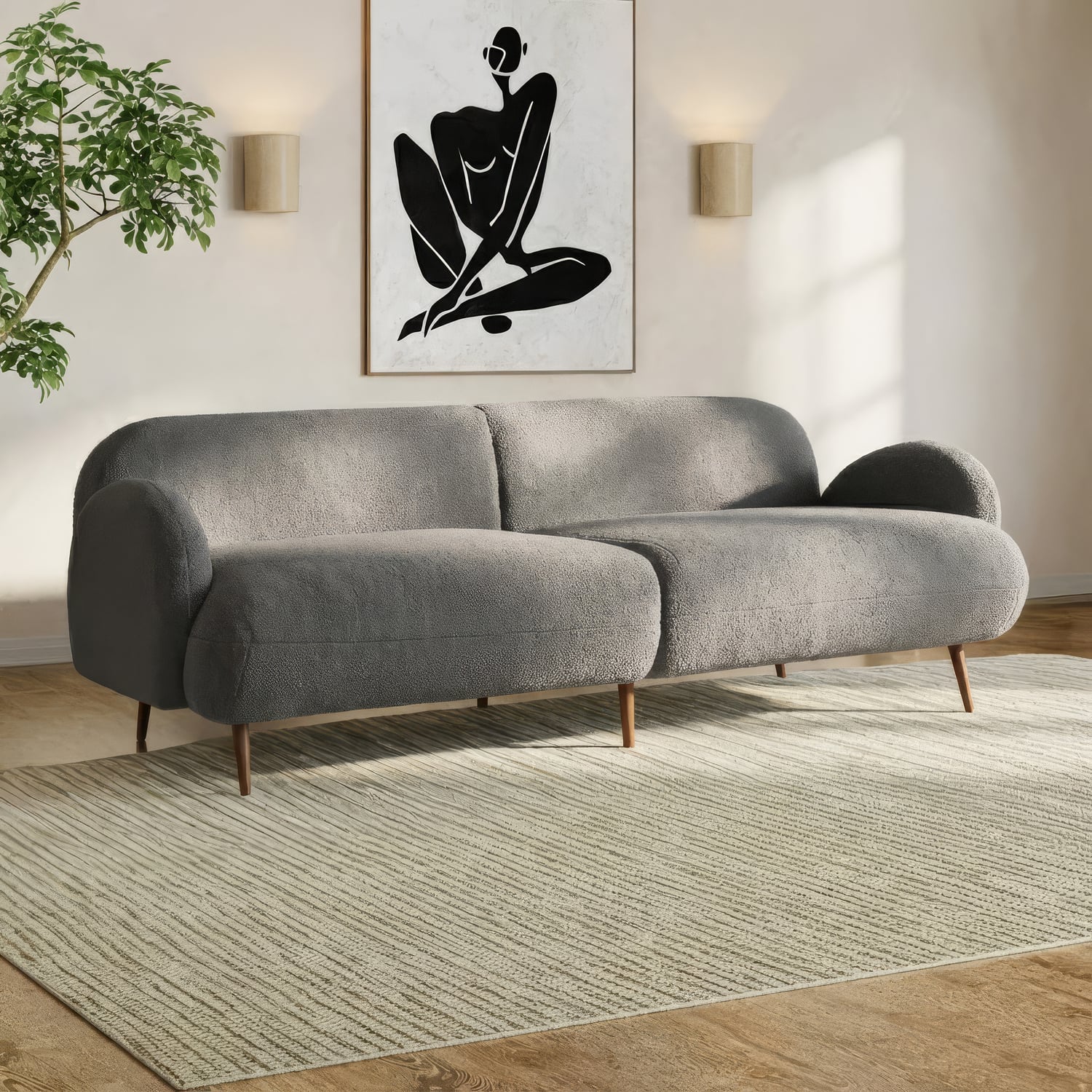 Greer 3 Seater Upholstered Sofa