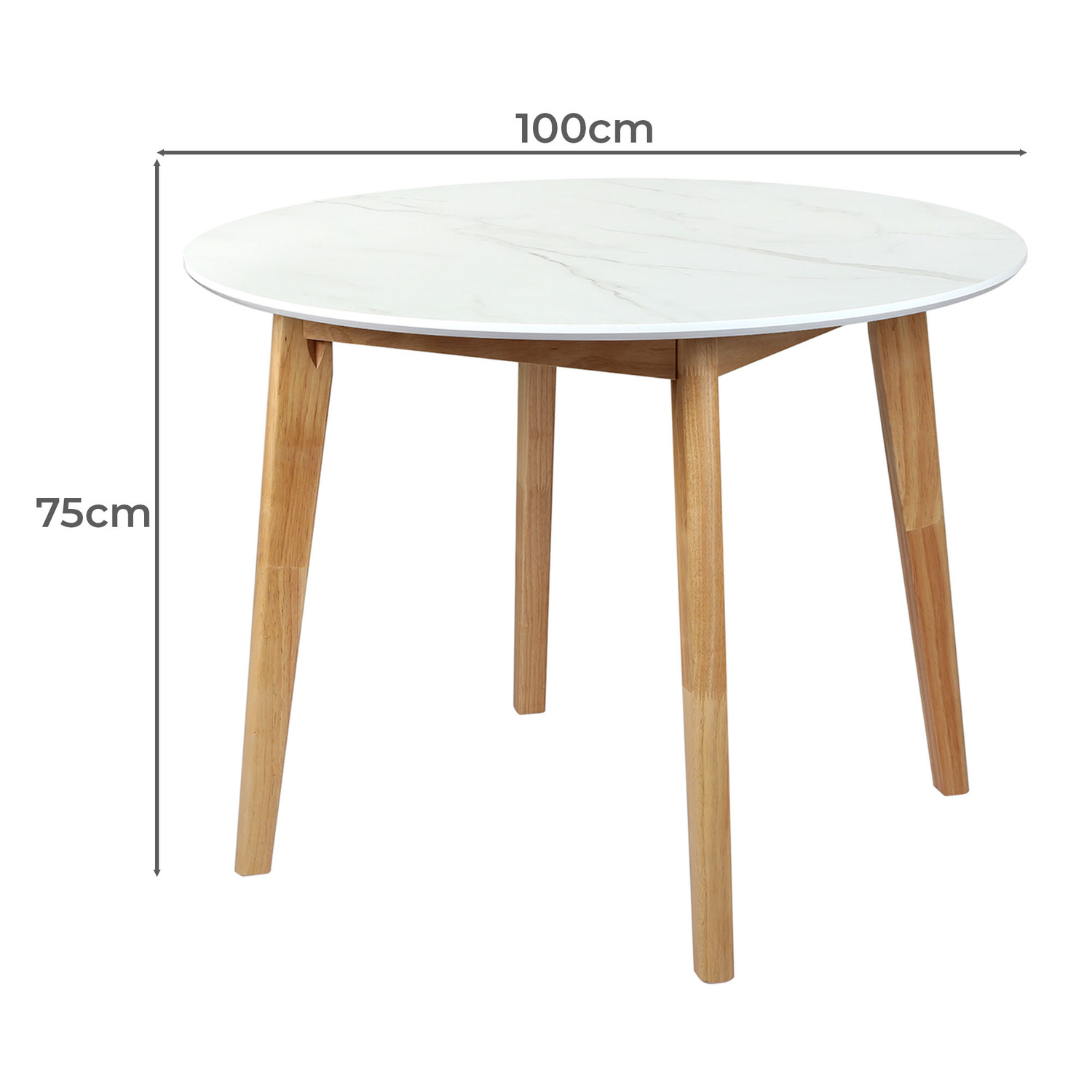 Batavia Marble-Look Dining Table