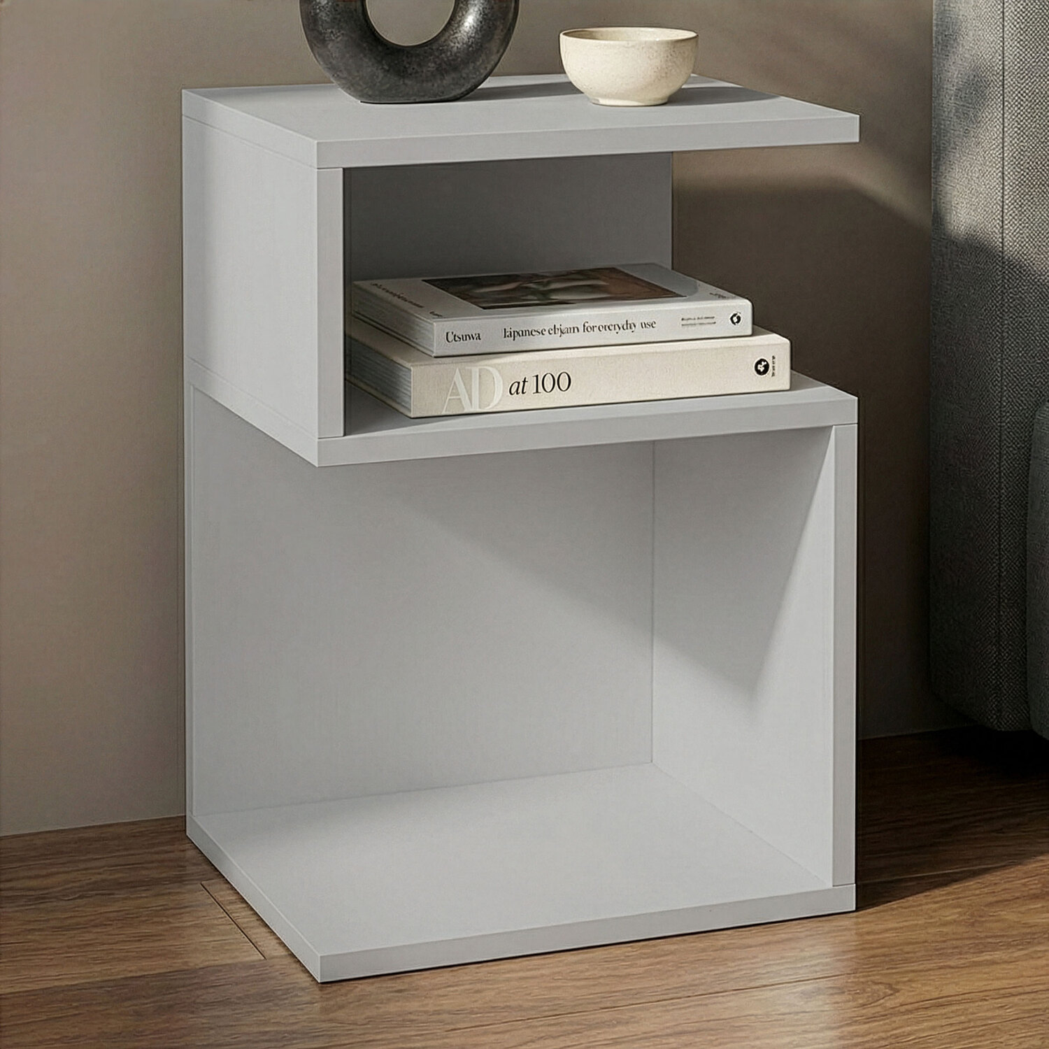 Darcy S-Shaped Bedside Table