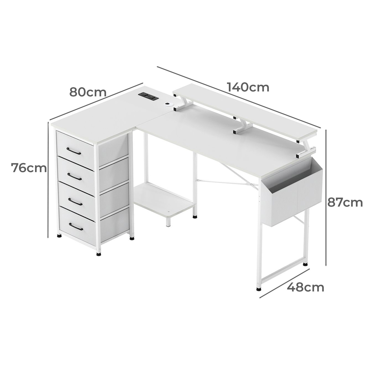 Aurora L-Shape LED Gaming Desk