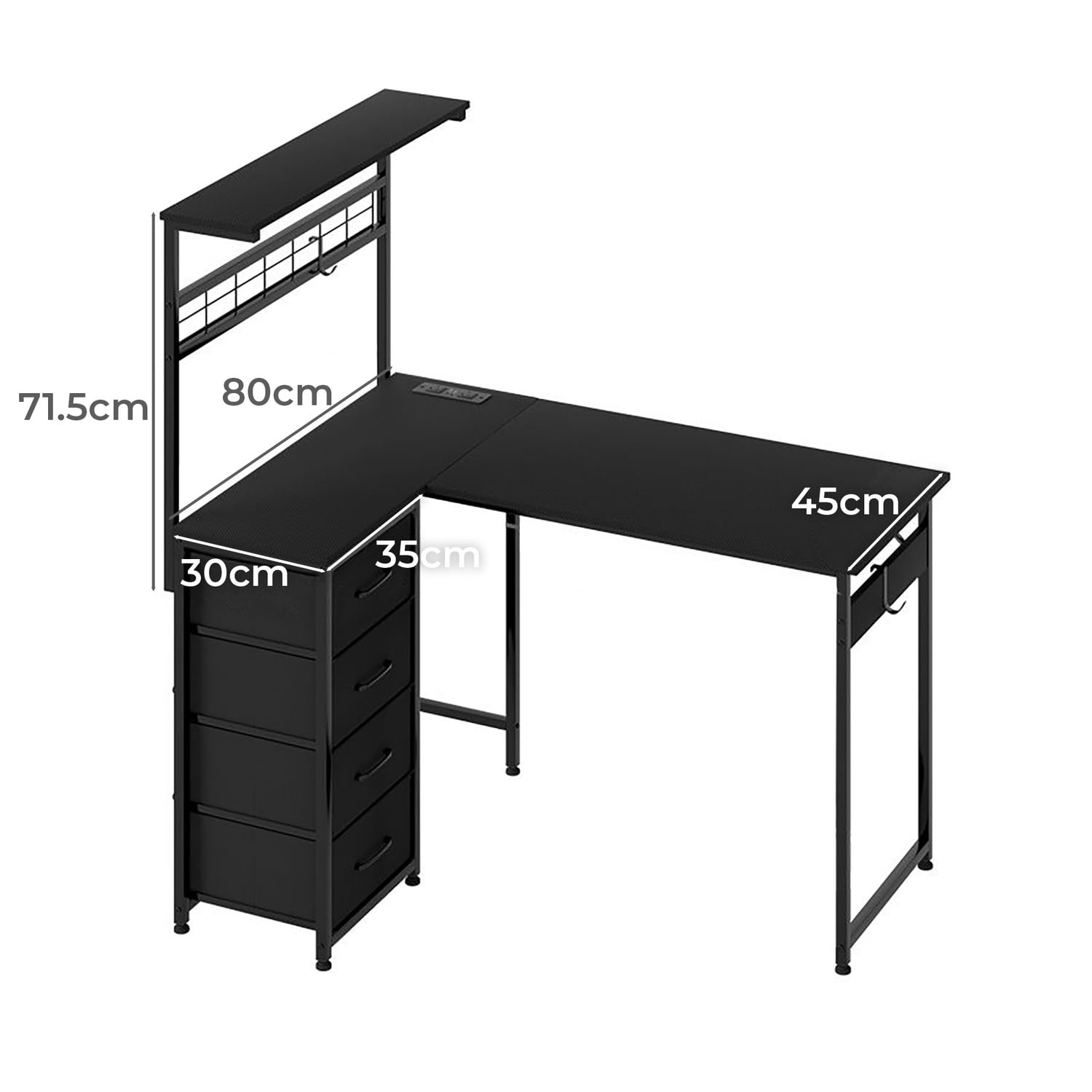 Nelson L-Shape LED Gaming Desk