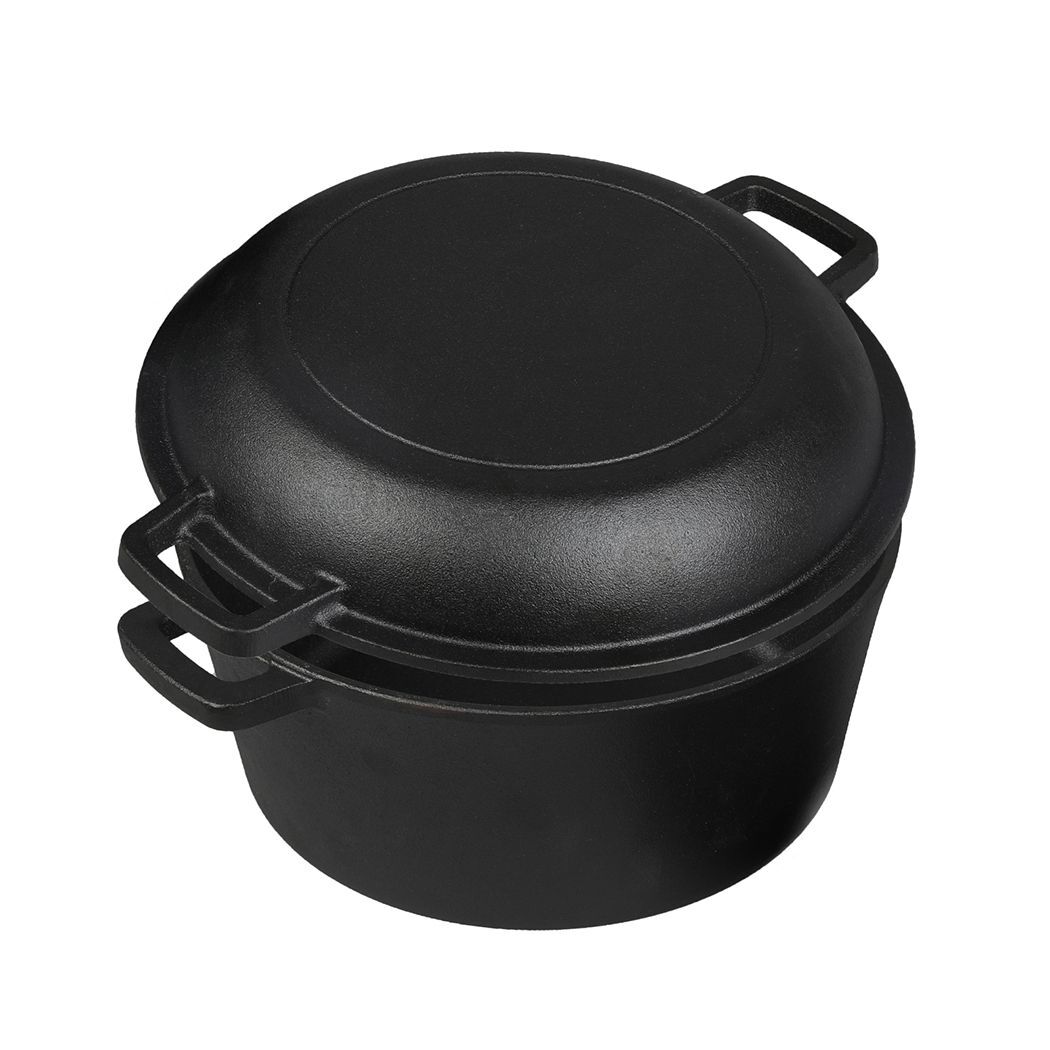 2 Piece Pheme Cast Iron Dutch Oven Skillet Combo Set