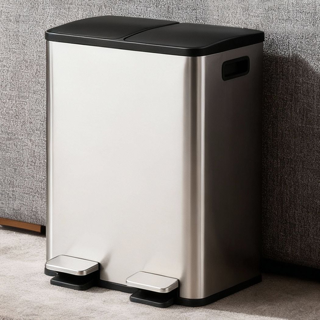 Zora 60L Dual Compartment Rubbish Bin
