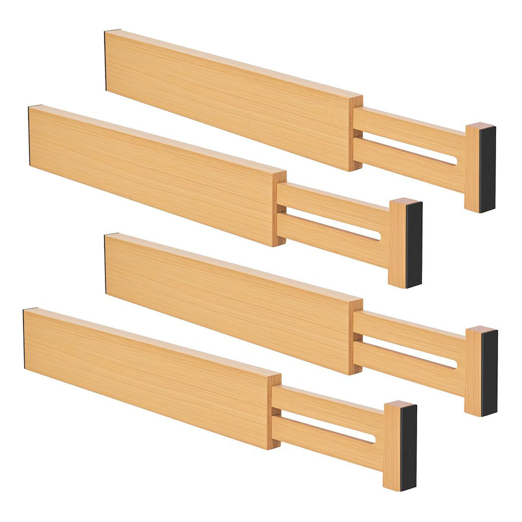 Zely Bamboo 4-Pack Drawer Dividers