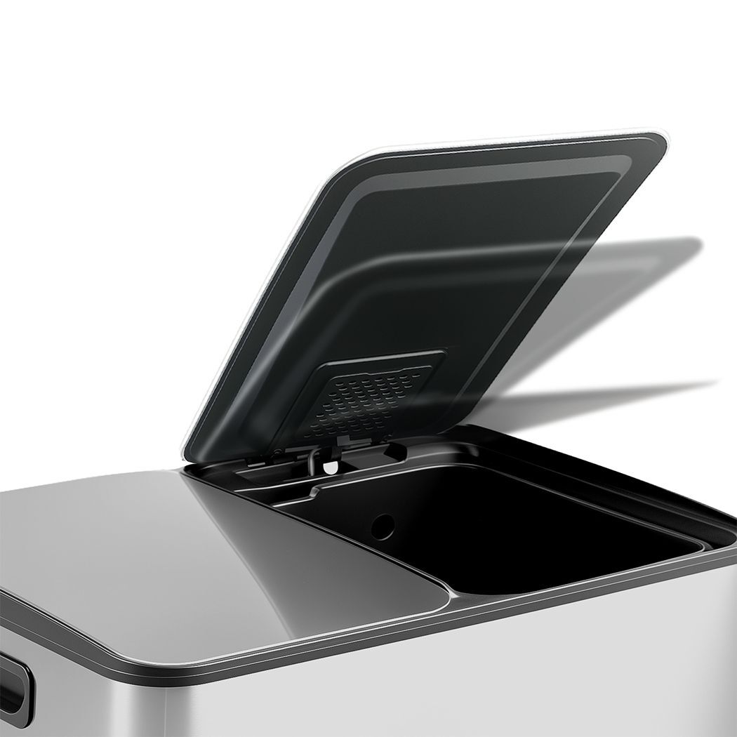 Zora 60L Stainless Steel Dual Bucket Rubbish Bin