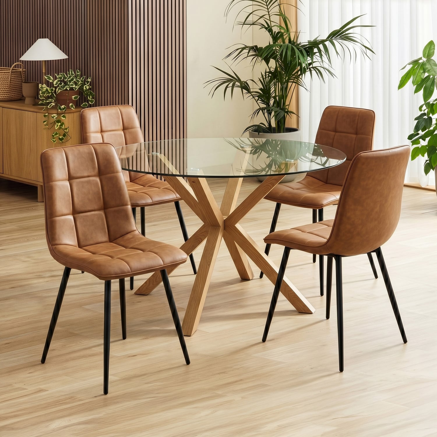 Selawik Faux Leather Dining Chairs