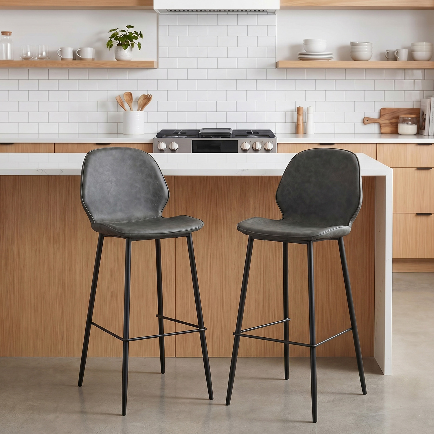 75cm Marcella PU Leather Barstools