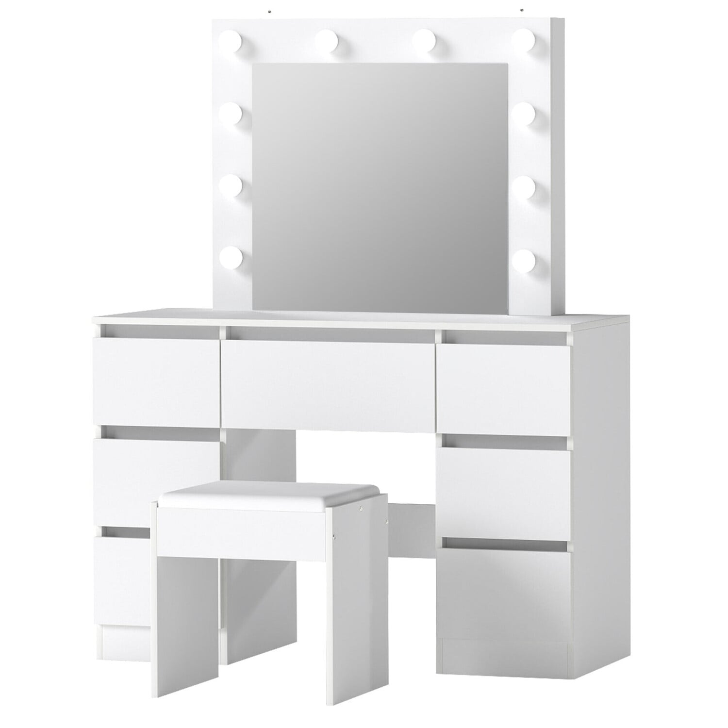 2 Piece Safiya LED Dressing Table & Stool Set