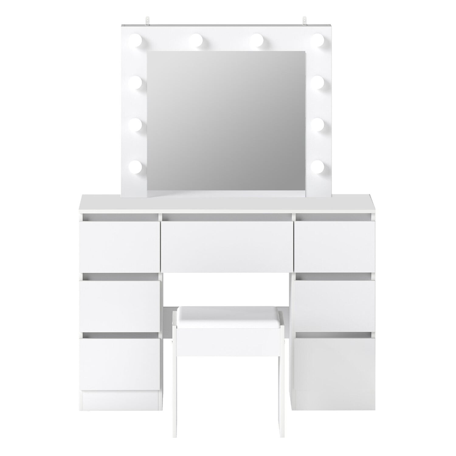 2 Piece Safiya LED Dressing Table & Stool Set
