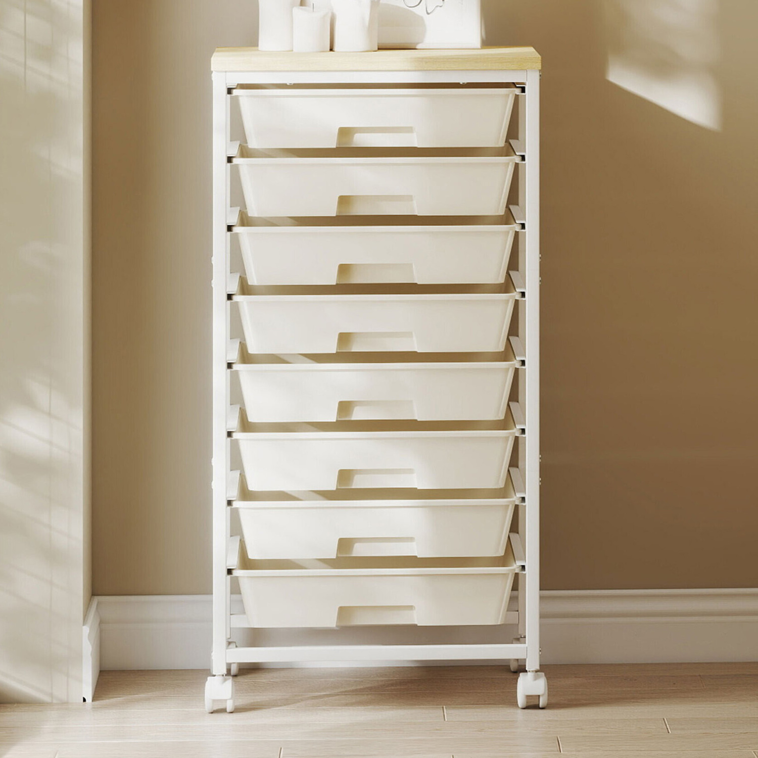 Zane  8 Drawer Storage Trolley