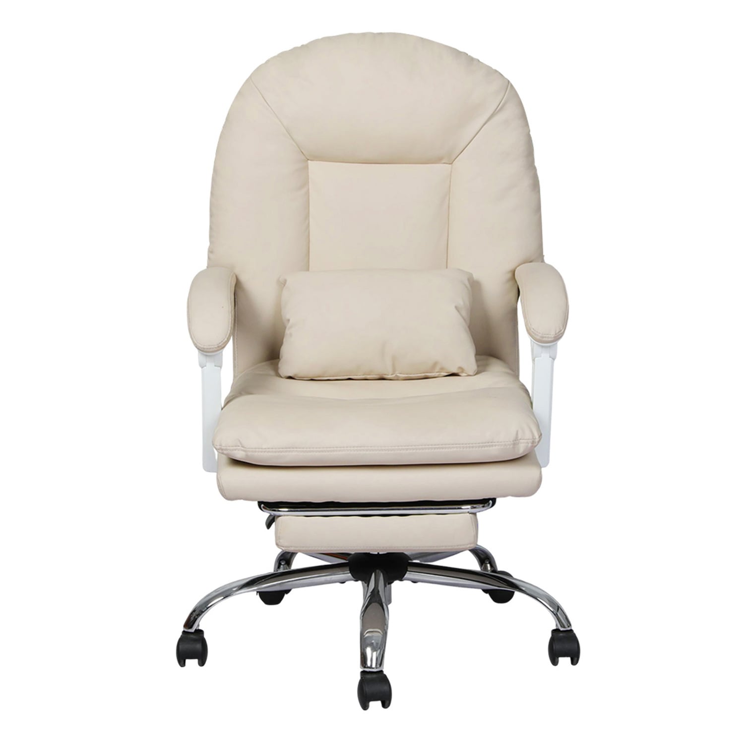 Cassian Faux Leather Office Chair with Footrest