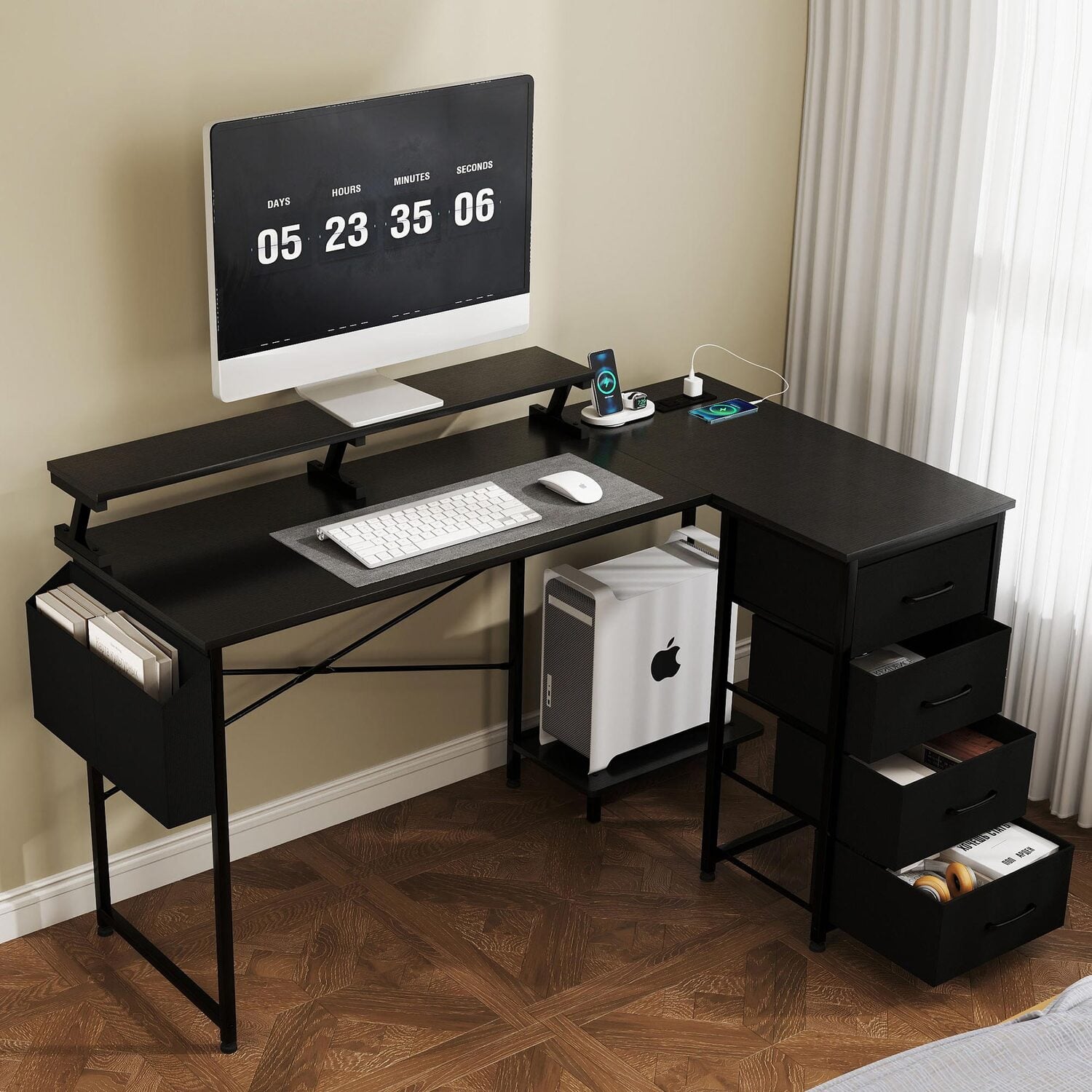 Aurora L-Shape LED Gaming Desk