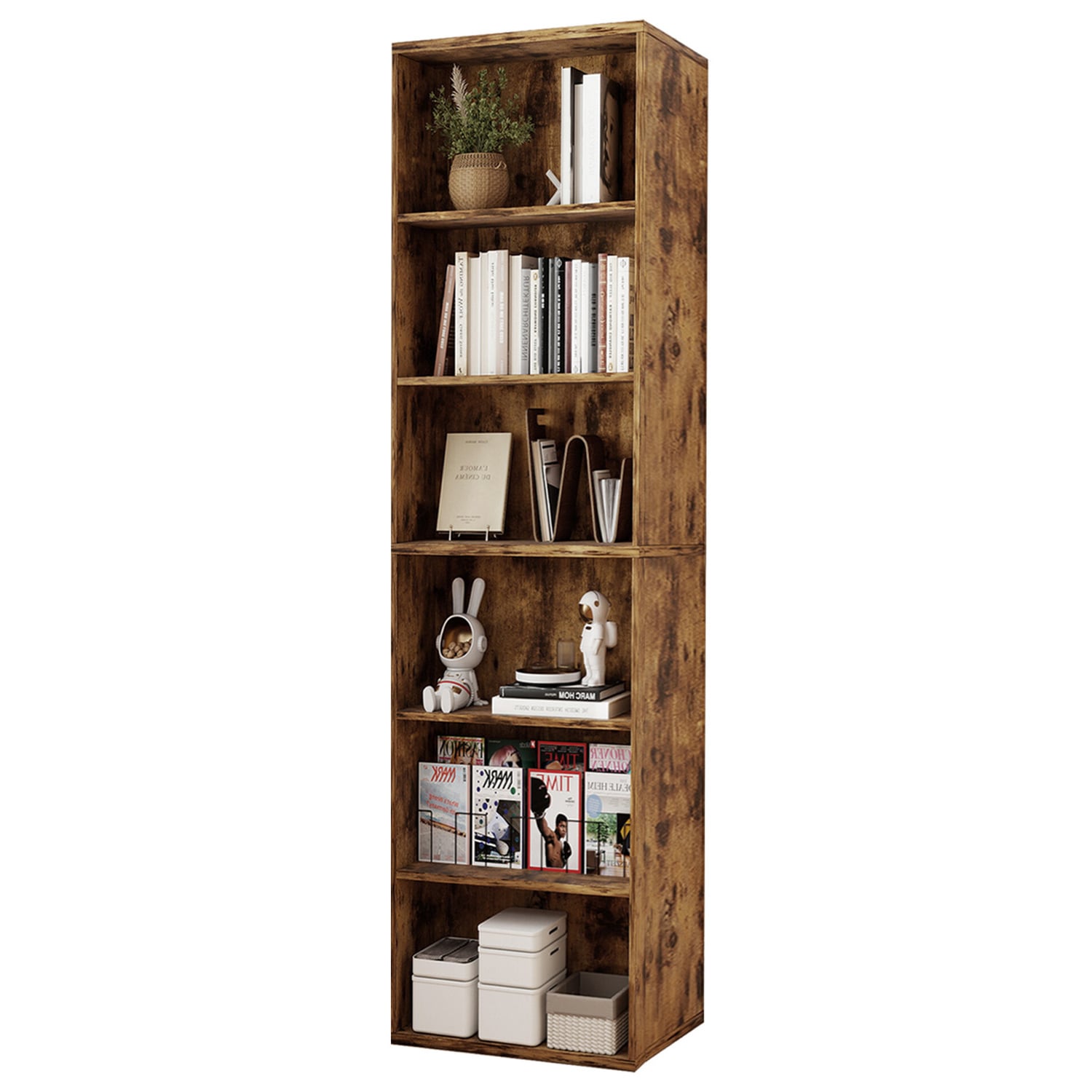 Caleb 6 Shelf Bookcase