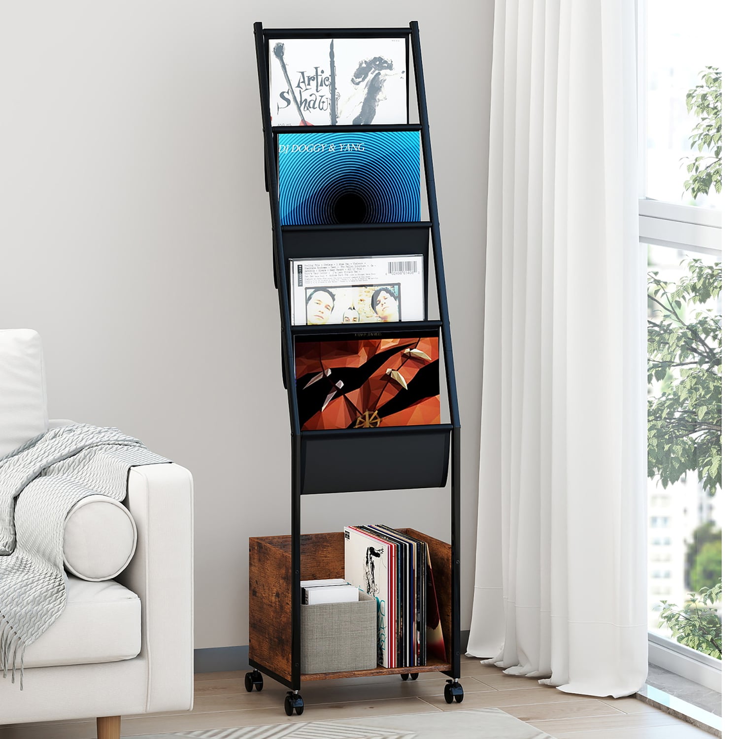 Kinsley  4 Tier Vinyl Record Storage