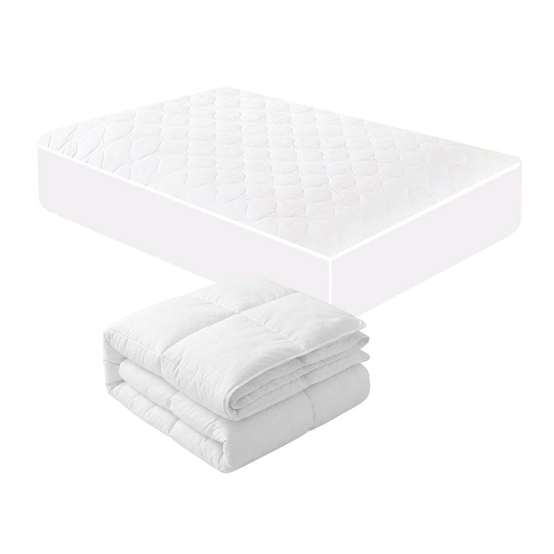 All Seasons Quilt & Waterproof Mattress Protector Set