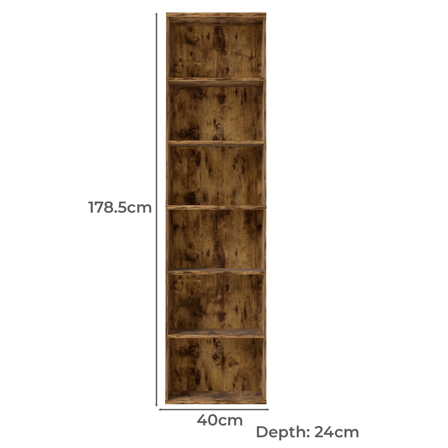 Caleb 6 Shelf Bookcase