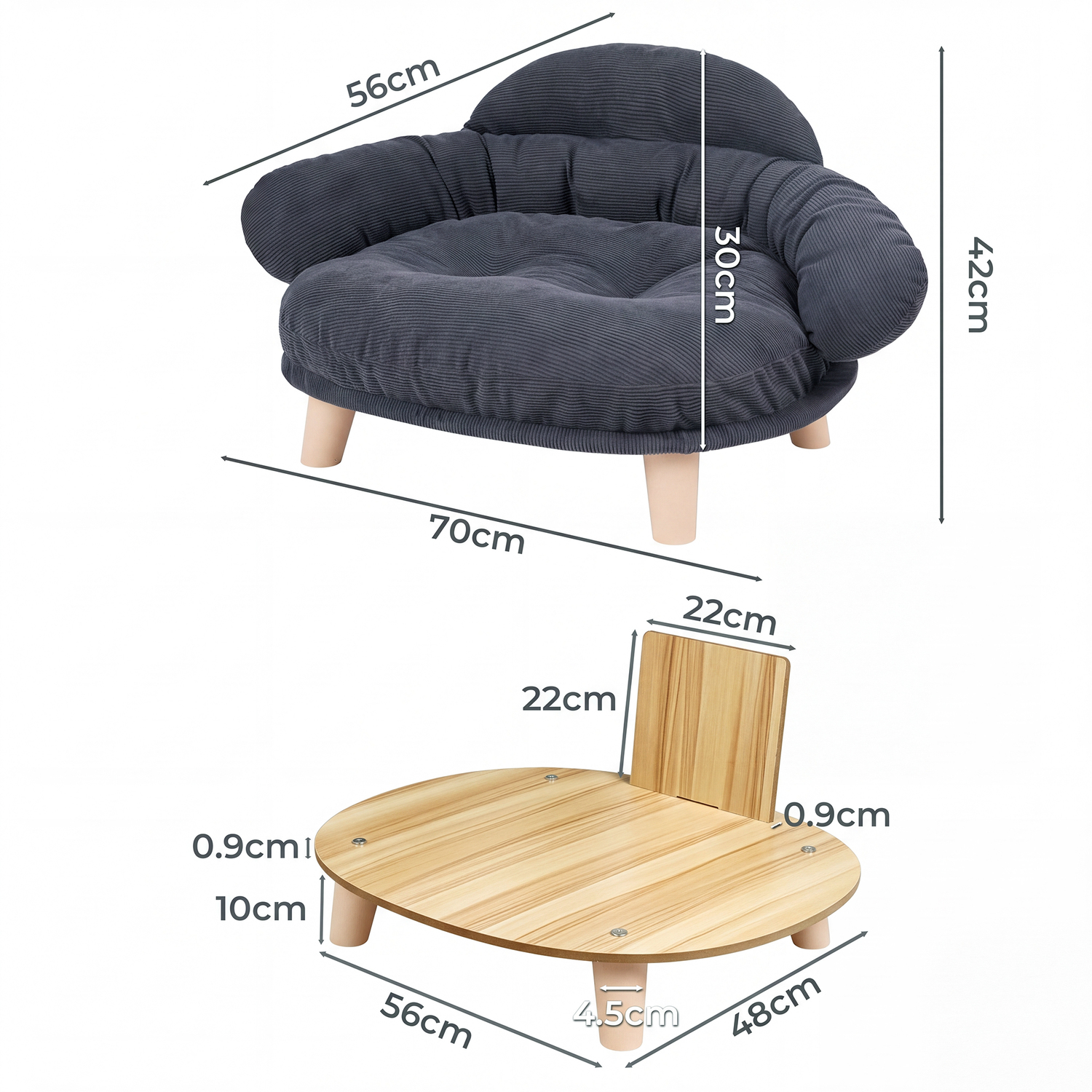 Cooper Machine Washable Pet Sofa