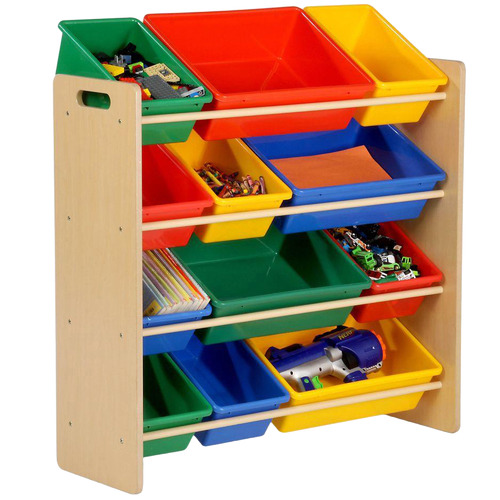 GemToys Kids 12 Bin Toy Organiser Temple & ster
