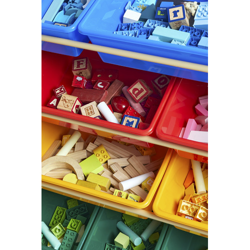 GemToys Kids 12 Bin Toy Organiser Temple & ster