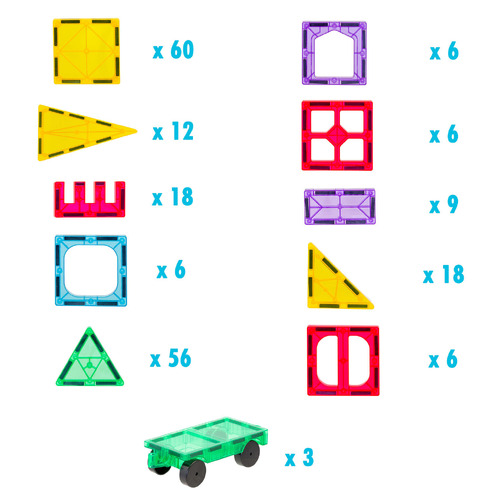 Gem Toys 200 Piece Magnetic Tile Set