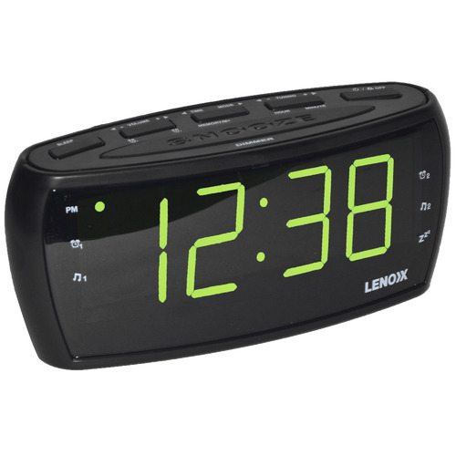 RIELLY Black Digital Rectangle Alarm Clock