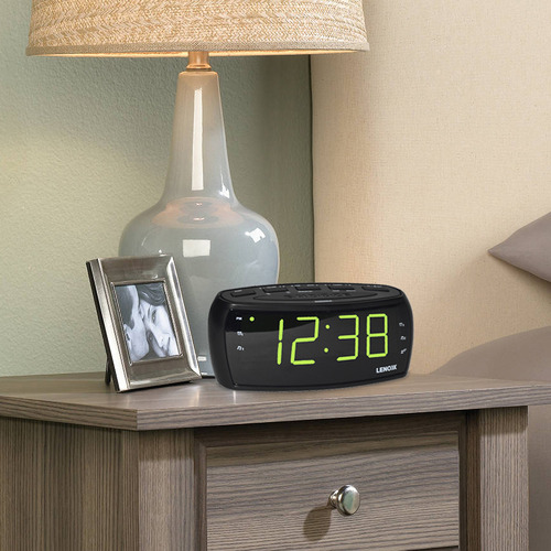 Large Black Digital Alarm Clock