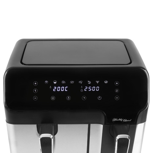 GraftonHomeGoods Healthy Choice 10L Dual Air Fryer Temple & ster