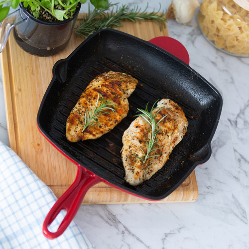 22cm Enamelled Cast Iron Grill Pan
