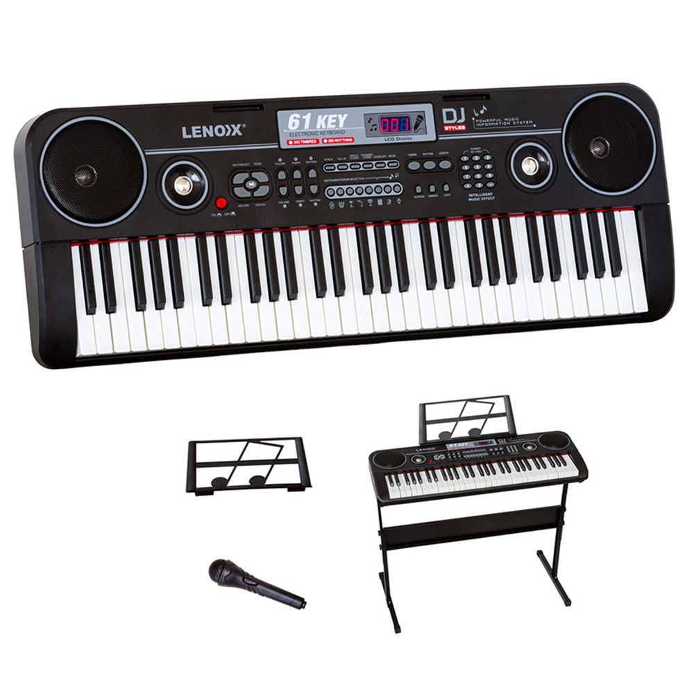 Melodiya 61-Key Electronic Keyboard with Stand