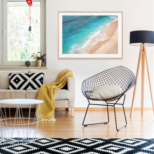 Aerial Coastline Framed Print