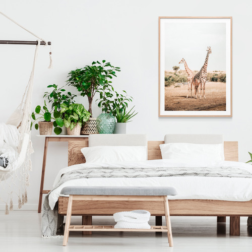 Giraffe Goals Framed Print