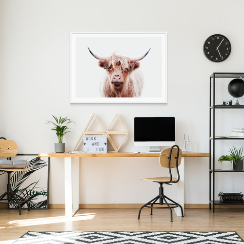 Le Concept Art Duncan Highland Cow Framed Print | Temple & Webster