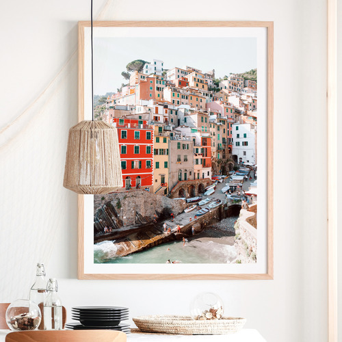 Cinque Terre Framed Paper Print Wall Art