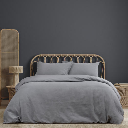 Grey Earth Cotton Gauze Quilt Cover Set Temple & ster