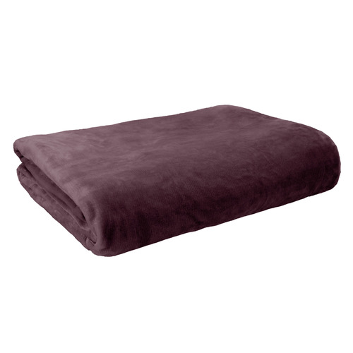Aubergine Lucia Luxury Plush Velvet Blanket